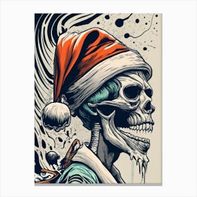 Santa Claus Skull 2 Canvas Print