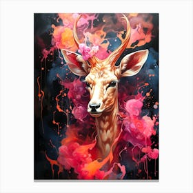 Deer Art Canvas Print