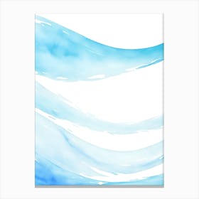 Blue Ocean Wave Watercolor Vertical Composition 26 Canvas Print