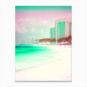 Cancun Mexico Soft Colours Tropical Destination Canvas Print