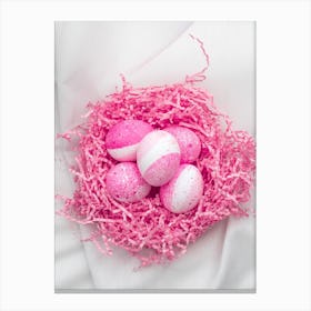 Easter Eggs In A Nest Canvas Print