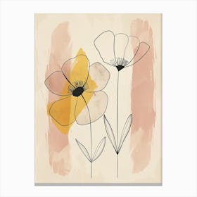 Albuquerque Flower Market Boho Minimalist Style Canvas Print