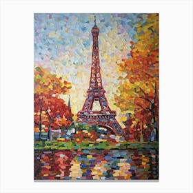 Eiffel Tower Paris France Paul Signac Style 8 Canvas Print