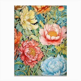 William Morris Peonies Canvas Print