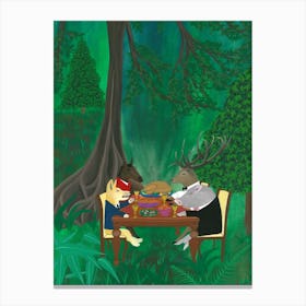 Animal Banquet Canvas Print