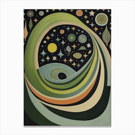 Green Cycles Canvas Print