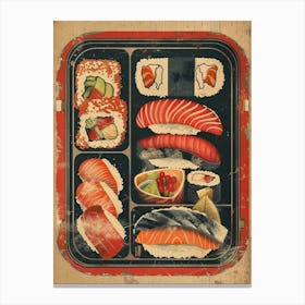 Bento Box Japanese Cuisine Mid Century Modern 1 Canvas Print