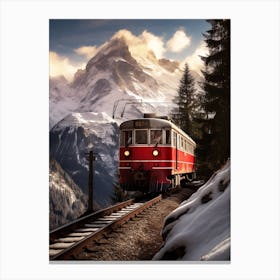 Swiss Alps Train Canvas Print