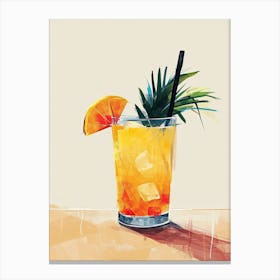 Tequila Cocktail, Mid century Canvas Print