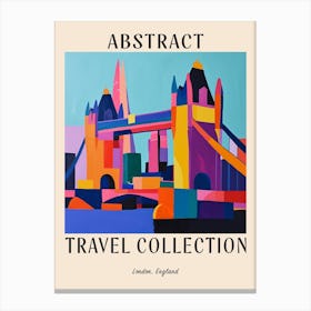 Abstract Travel Collection Poster London England 2 Canvas Print