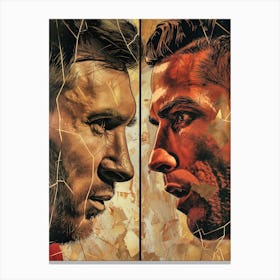 Lionel Messi Vs Ronaldo Canvas Print