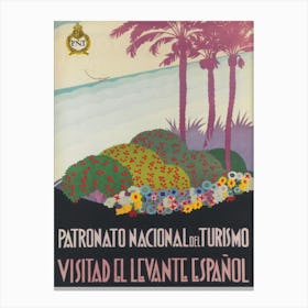 Levante Spain Vintage Travel Poster Canvas Print