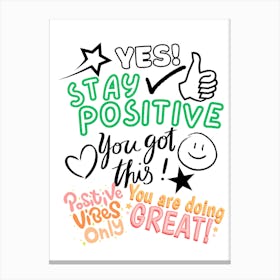 Positive Quote Canvas Print