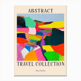 Abstract Travel Collection Poster Great Britain 3 Canvas Print