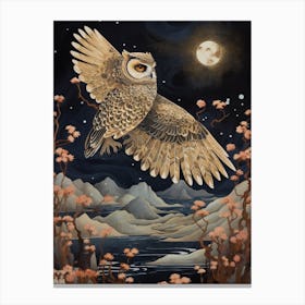 Owl 4 Gold Detail Painting Canvas Print