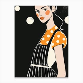 Girl In An Apron Canvas Print