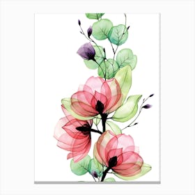 Watercolor Floral Pattern Canvas Print