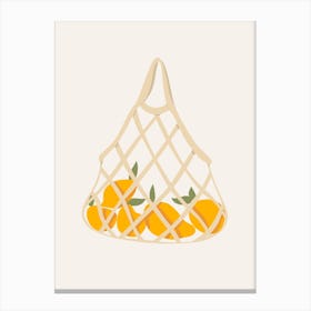 Oranges In Baskets Canvas Print