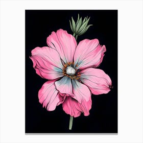 Pink Cosmos Flower 1 Canvas Print