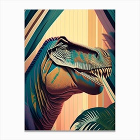 Tarbosaurus Pastel Dinosaur Canvas Print