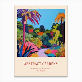 Colourful Gardens Auckland Domain Wintergardens 3 Red Poster Canvas Print