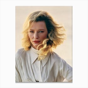 Cate Blanchett Retro Collage Movies Canvas Print