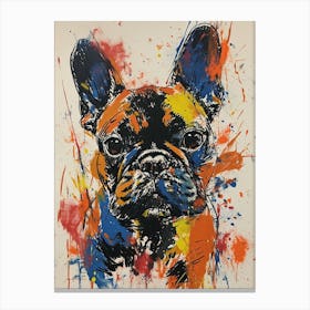 French Bulldog Acrylic Painting 10 Canvas Print