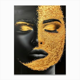 Gold Face 12 Canvas Print