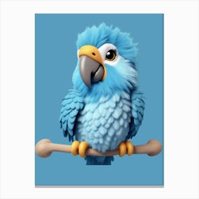 blue parrot design Canvas Print