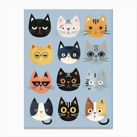 Cat Faces Canvas Print