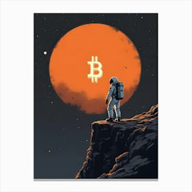 Bitcoin In Space 9 Canvas Print