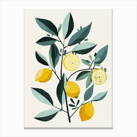 Lemon Tree Flat Illustration 8 Canvas Print