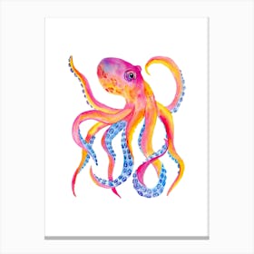 Octopus Watercolor Painting 1 Canvas Print