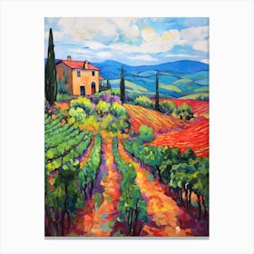 Tuscany Italy 2 Fauvist Painting Canvas Print