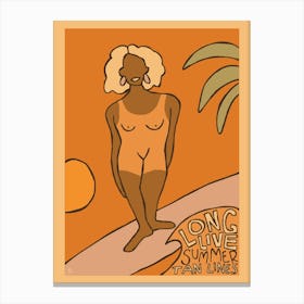 Long Live Summer Tan Lines  - Tropicool Studio Canvas Print