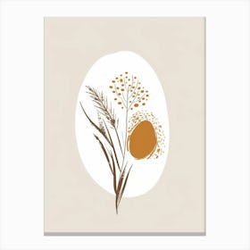 Illustration Of Wheat Canvas Print