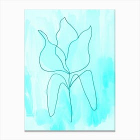 Tulip Aqua Canvas Print