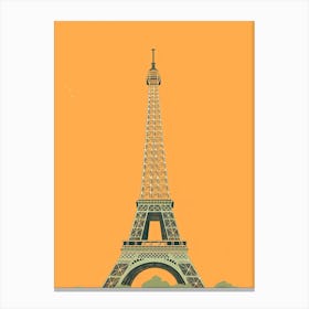 The Eiffel Tower Paris Travel Illustration 4 Canvas Print