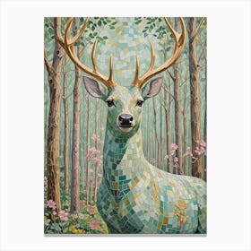 Majestic Mosaic Deer Canvas Print