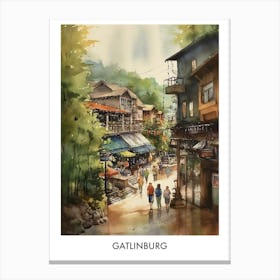 Gatlinburg Watercolor 4travel Poster Canvas Print