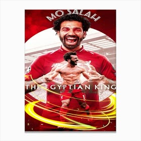 Mo Salah The Egyptian King canvas  Canvas Print