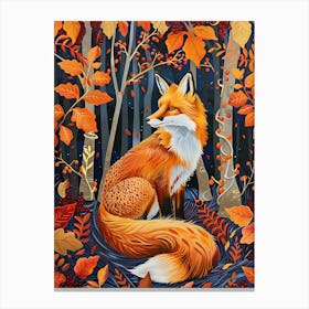 Solitary Fox In The Autumn 16 Canvas Print