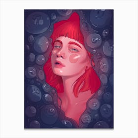 All eyes on her, Sad eyes, Girl Portrait, Art Print Canvas Print