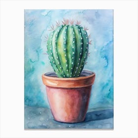 Watercolor Cactus Canvas Print