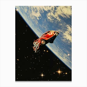 Car In Space Canvas Print