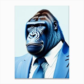Gorilla In Suit Gorillas Decoupage 2 Canvas Print
