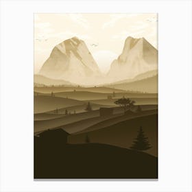 Landscape In The Mountains Canvas Print