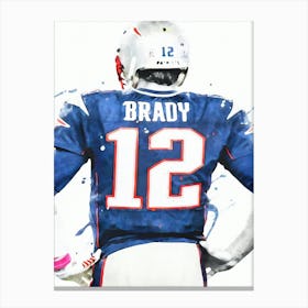 Tom Brady Patriots Jersey 1 Canvas Print