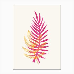 Pink Leaf Canvas Print