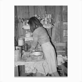 Untitled Photo, Possibly Related To Mexican Girl, Crystal City, Texas By Russell Lee Canvas Print